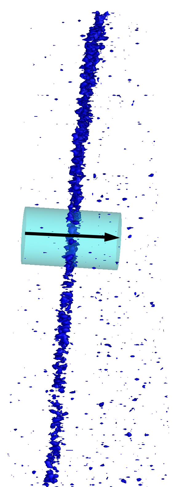 Atom probe tomography of Fe segregation at Ti grain boundary.